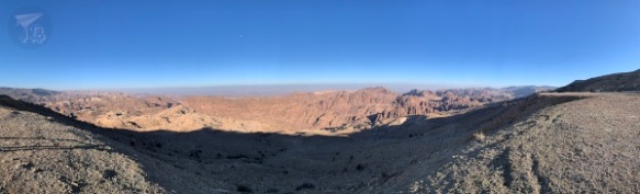 Wadi Musa valley panorama, showing the deep gorge from above (by JBinnacle)