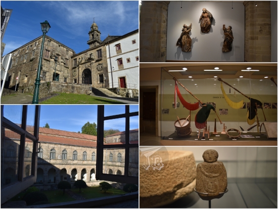 Monastery and museum. The pieces include a humanoid stone idol, some Christian figures in polychromated wood, and two pipes